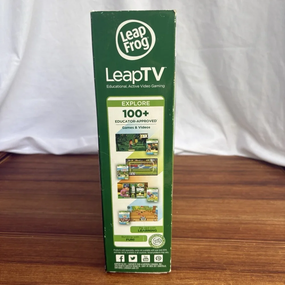 LeapFrog LeapTV Educational Video Gaming System Bundle w/ 3 Games Tested